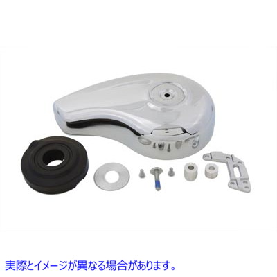 34-0655 ティアドロップ エアクリーナー カバー キット 取寄せ Vツイン 7 inch Teardrop Air Cleaner Cover Kit Chrome (検索用