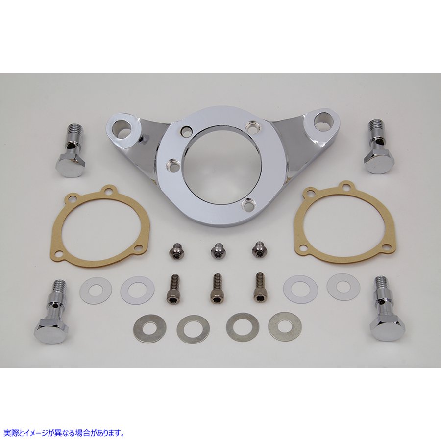 34-0661 エアクリーナーブラケットキット クロームビレット 取寄せ Vツイン Air Cleaner Bracket Kit Chrome Billet (検索用／
