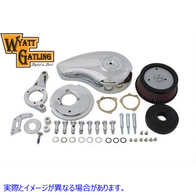 34-0672 クローム ワイアット ガトリング エア クリーナー アセンブリ 取寄せ Vツイン Chrome Wyatt Gatling Air Cleaner Assemb