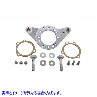 34-0705 エアクリーナーブラケットキット クロームビレット 取寄せ Vツイン Air Cleaner Bracket Kit Chrome Billet (検索用／