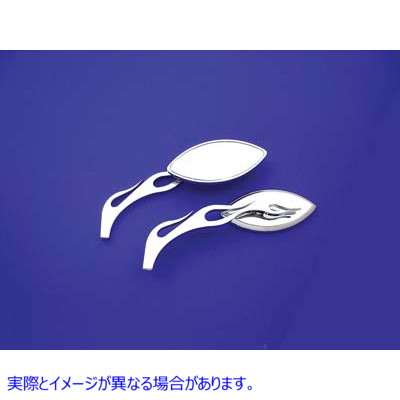 34-0727 ドルイドミラーセット オーバルフレームスタイル ビレットステム付き 取寄せ Vツイン Druid Mirror Set Oval Flame Styl