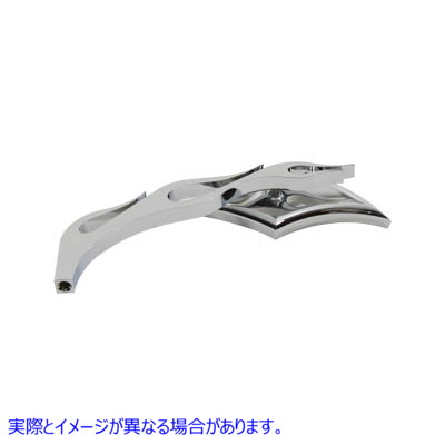34-0729 フレームスタイルのビレットステム付きドルイドミラー 取寄せ Vツイン Druid Mirror with Flame Style Billet Stem (検