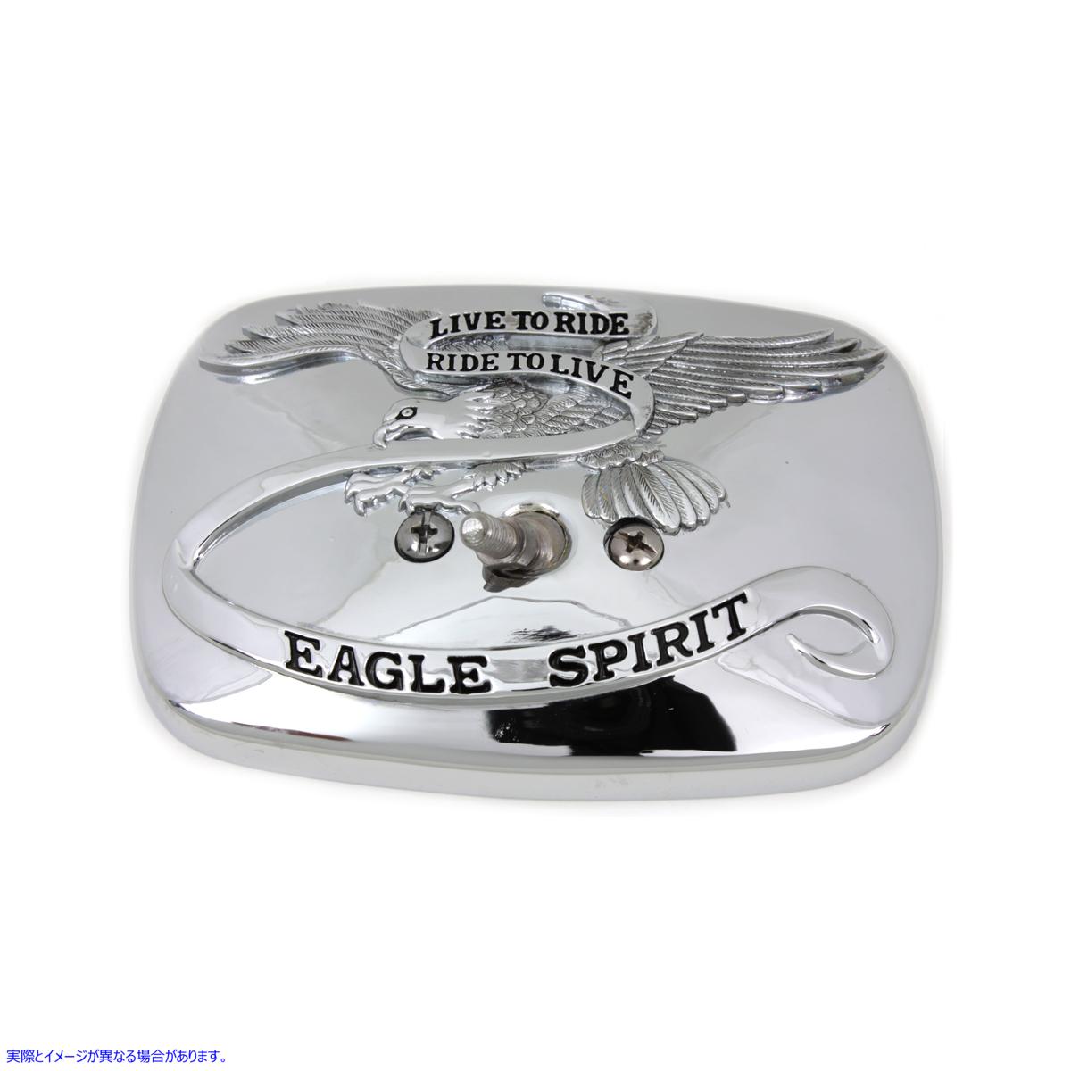 34-0731 クロームイーグル スピリット ミラーヘッド 取寄せ Vツイン Chrome Eagle Spirit Mirror Head (検索用／