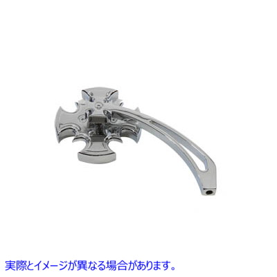 34-0794 ビレットステム付きクロームロータースタイルミラー 取寄せ Vツイン Chrome Rotar Style Mirror with Billet Stem (検索