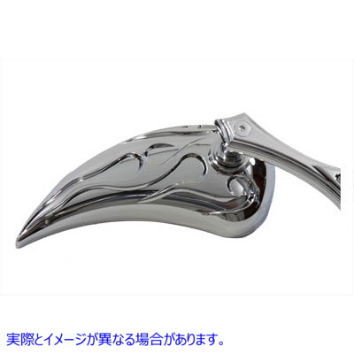 34-0861 クロームビレットティアドロップミラーセット 取寄せ Vツイン Chrome Billet Teardrop Mirror Set (検索用／