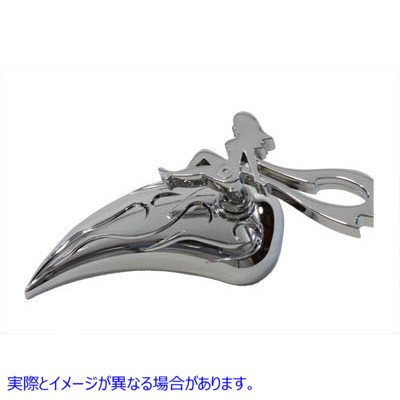 34-0885 ティアドロップ ミラー セット クローム 取寄せ Vツイン Teardrop Mirror Set Chrome (検索用／