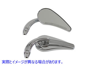 34-0887 デコミラーセット ビレット 取寄せ Vツイン Deco Mirror Set Billet (検索用／91696-05A