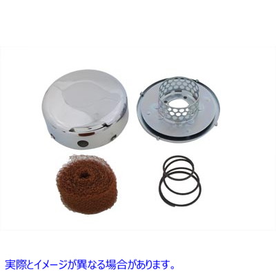 34-1050 スムースクローム Jスロットエアクリーナー 取寄せ Vツイン Smooth Chrome J-Slot Air Cleaner (検索用／1401-35
