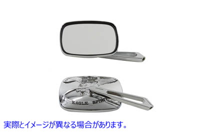 34-1069 クロームイーグル スピリットミラーセット 取寄せ Vツイン Chrome Eagle Spirit Mirror Set (検索用／