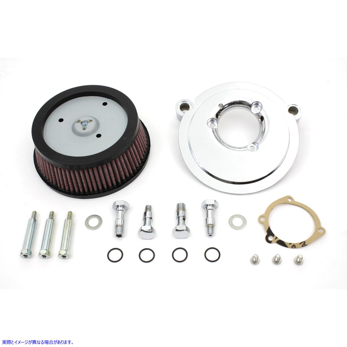 34-1084 エア クリーナー バッキング プレート キット クローム 取寄せ Vツイン Air Cleaner Backing Plate Kit (検索用／