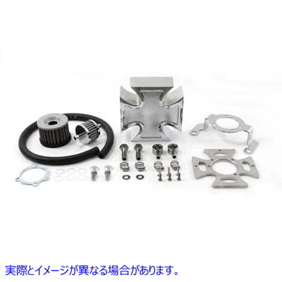 34-1146 【廃番】 マルタクローム エアクリーナーカバーキット 取寄せ Vツイン Maltese Chrome Air Cleaner Cover Kit (検索用／