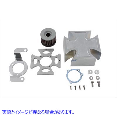 34-1147 【廃番】 マルタクローム エアクリーナーカバーキット 取寄せ Vツイン Maltese Chrome Air Cleaner Cover Kit (検索用／