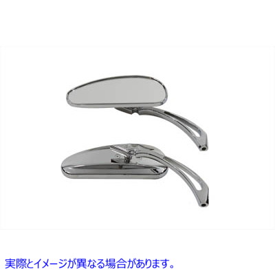 34-1220 デコミラーセット ビレットクローム 取寄せ Vツイン Deco Mirror Set Billet Chrome (検索用／