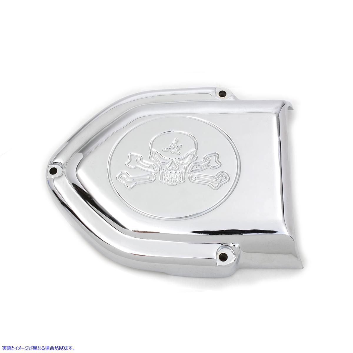34-1244 スカルデザインエアクリーナーカバー 取寄せ Vツイン Air Cleaner Cover with Skull Design (検索用／