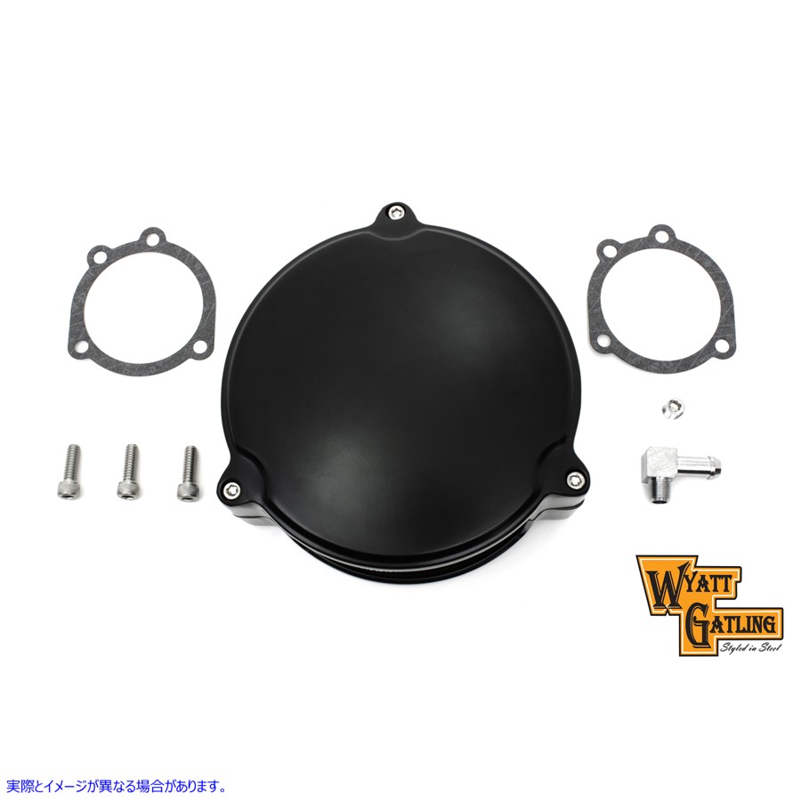 34-1318 ワイアット ガトリング ブラック ニューエラ スムース エアクリーナー 取寄せ Vツイン Wyatt Gatling Black New Era Smo