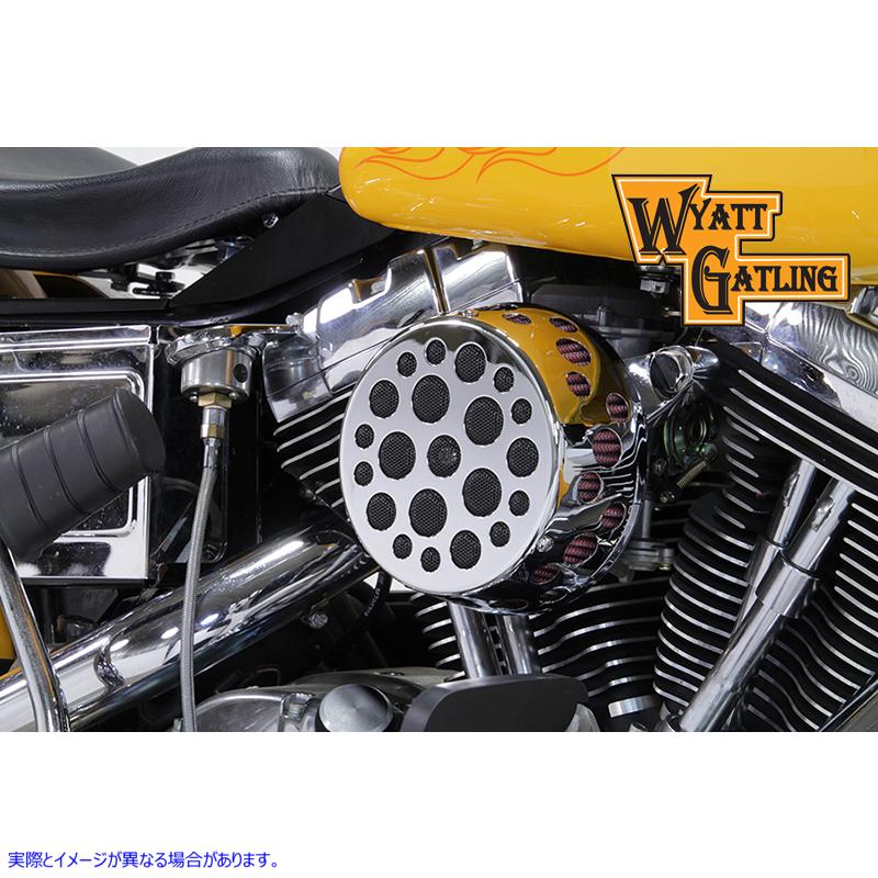 34-1363 クローム ワイアット ガトリング エア クリーナー アセンブリ 取寄せ Vツイン Chrome Wyatt Gatling Air Cleaner Assemb