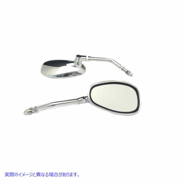 34-1417 スプリットビジョンミラーセット 取寄せ Vツイン Oval Mirror Set (検索用／