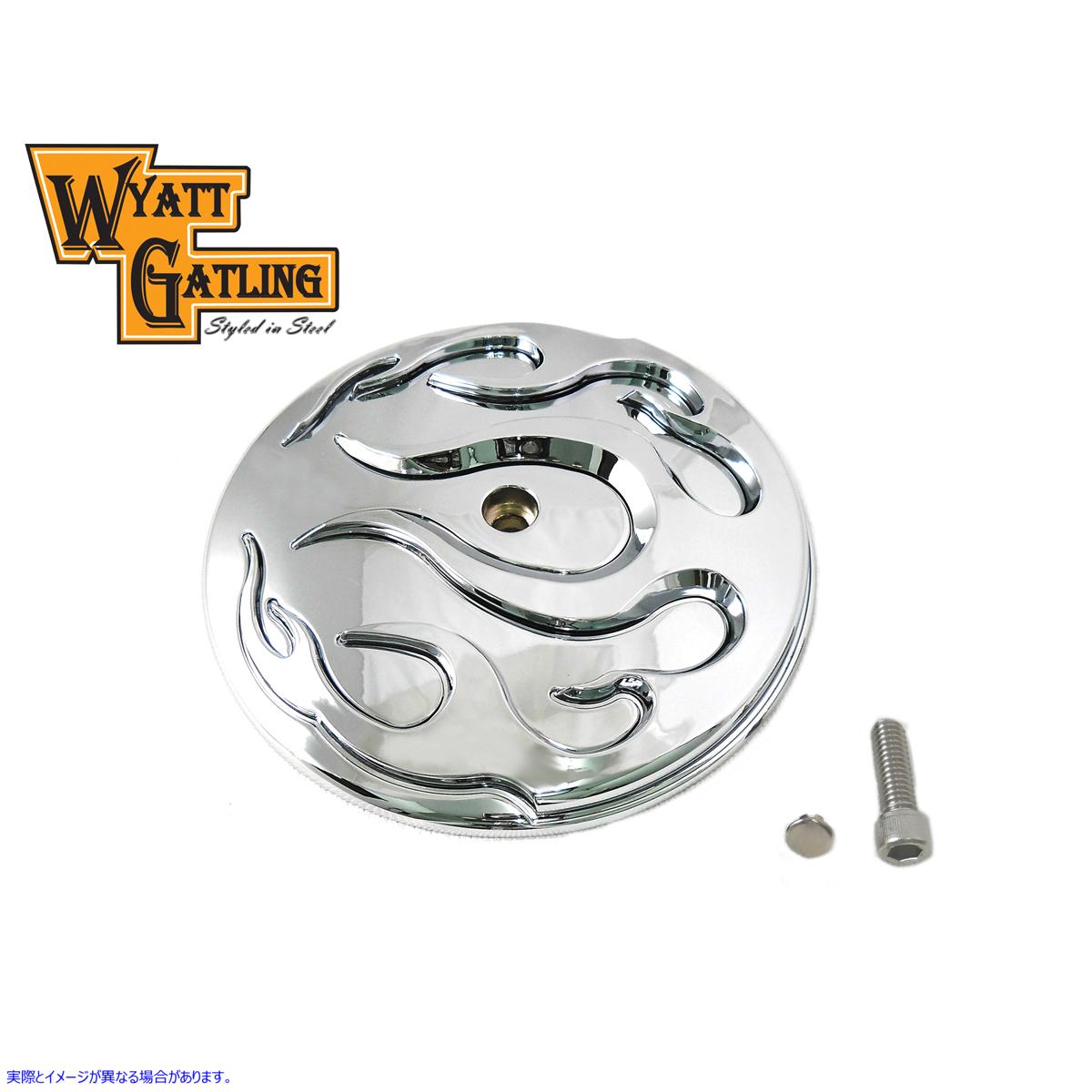 34-1438 ワイアット ガトリング フレーム エア クリーナー カバー インサート 取寄せ Vツイン Wyatt Gatling Flame Air Cleaner