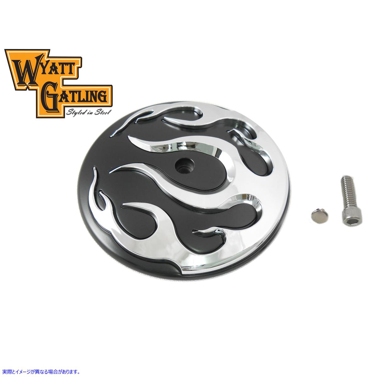 34-1439 ワイアット ガトリング フレーム エア クリーナー カバー インサート 取寄せ Vツイン Wyatt Gatling Flame Air Cleaner
