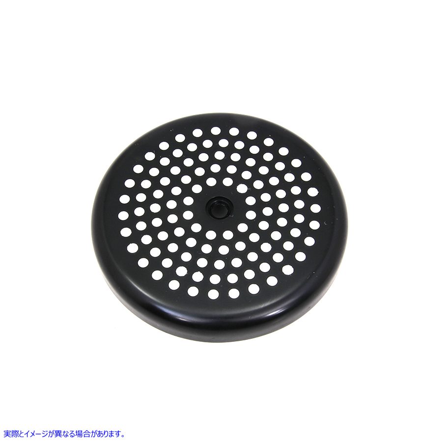 34-1457 ブラックスイスチーズエアクリーナーカバー 取寄せ Vツイン Black Swiss Cheese Air Cleaner Cover (検索用／