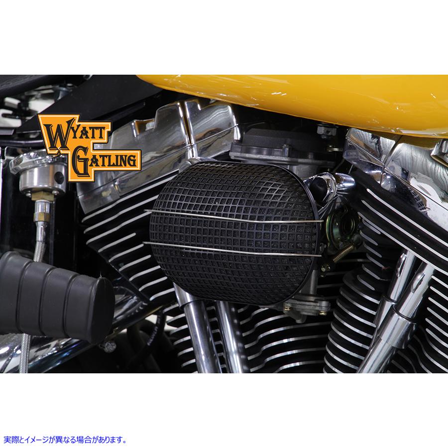 34-1602 ブラック ワイアット ガトリング エア クリーナー アセンブリ 取寄せ Vツイン Black Wyatt Gatling Air Cleaner Assembl