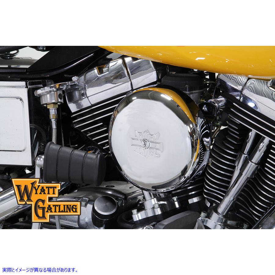 34-1605 クローム ワイアット ガトリング エア クリーナー アセンブリ 取寄せ Vツイン Chrome Wyatt Gatling Air Cleaner Assemb