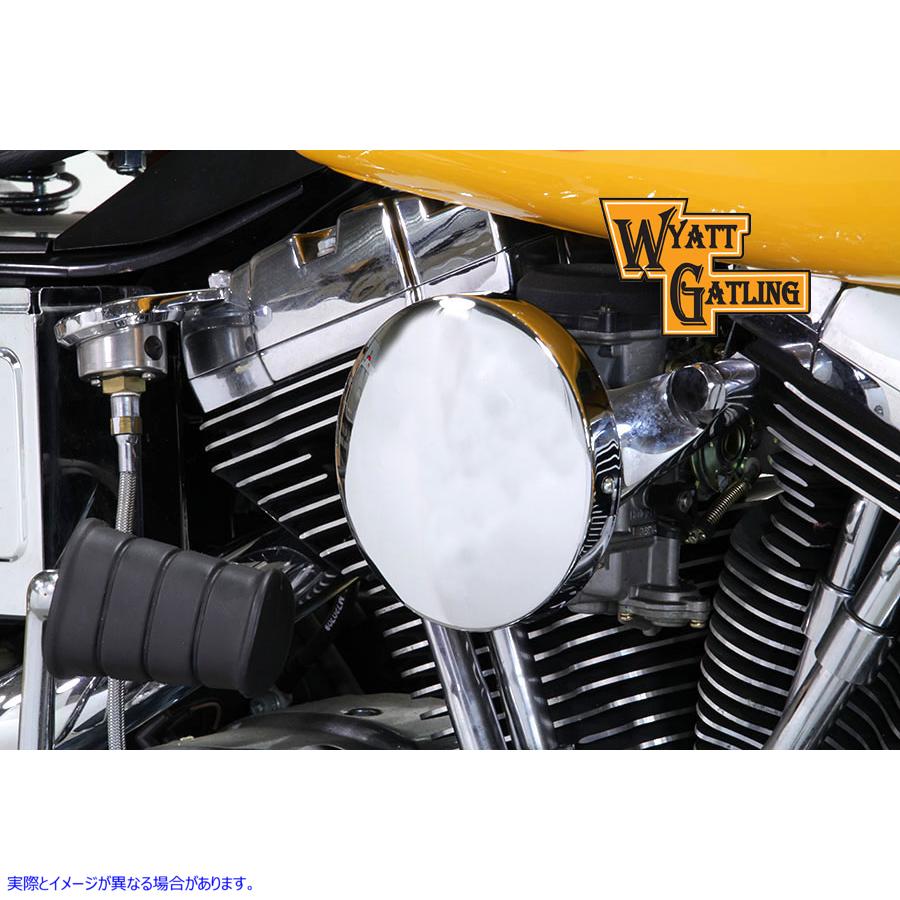 34-1612 クローム ワイアット ガトリング エア クリーナー アセンブリ 取寄せ Vツイン Chrome Wyatt Gatling Air Cleaner Assemb