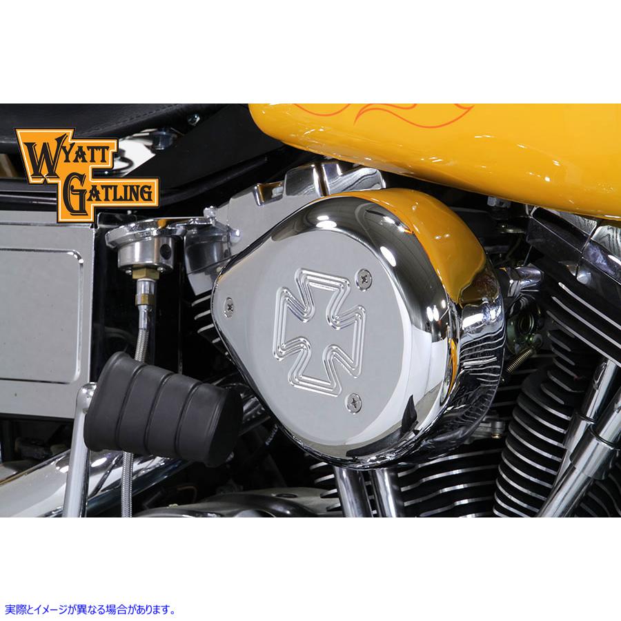 34-1614 クローム ワイアット ガトリング エア クリーナー アセンブリ 取寄せ Vツイン Chrome Wyatt Gatling Air Cleaner Assemb