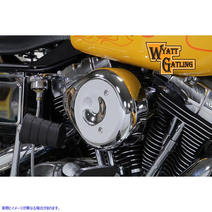 34-1620 クローム ワイアット ガトリング エア クリーナー アセンブリ 取寄せ Vツイン Chrome Wyatt Gatling Air Cleaner Assemb
