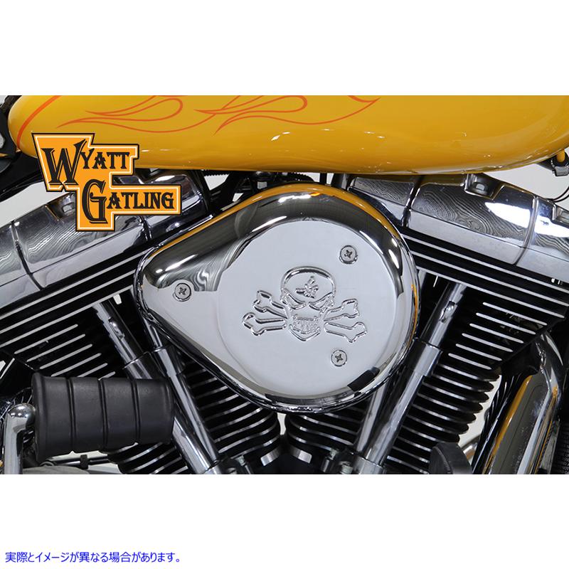 34-1624 クローム ワイアット ガトリング エア クリーナー アセンブリ 取寄せ Vツイン Chrome Wyatt Gatling Air Cleaner Assemb