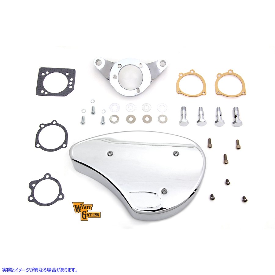 34-1635 クローム ワイアット ガトリング エア クリーナー アセンブリ 取寄せ Vツイン Chrome Wyatt Gatling Air Cleaner Assemb