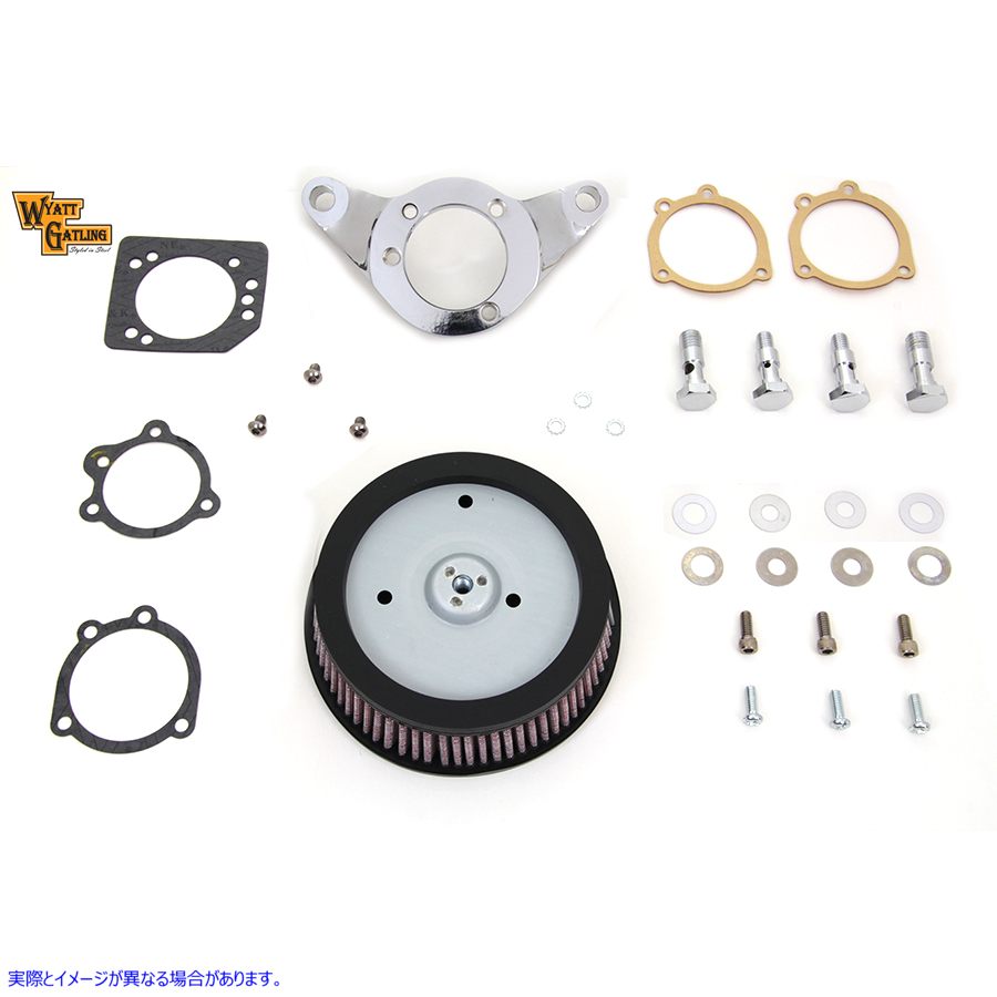 34-1640 ワイアットガトリングエアクリーナーアセンブリ 取寄せ Vツイン Wyatt Gatling Air Cleaner Assembly (検索用／