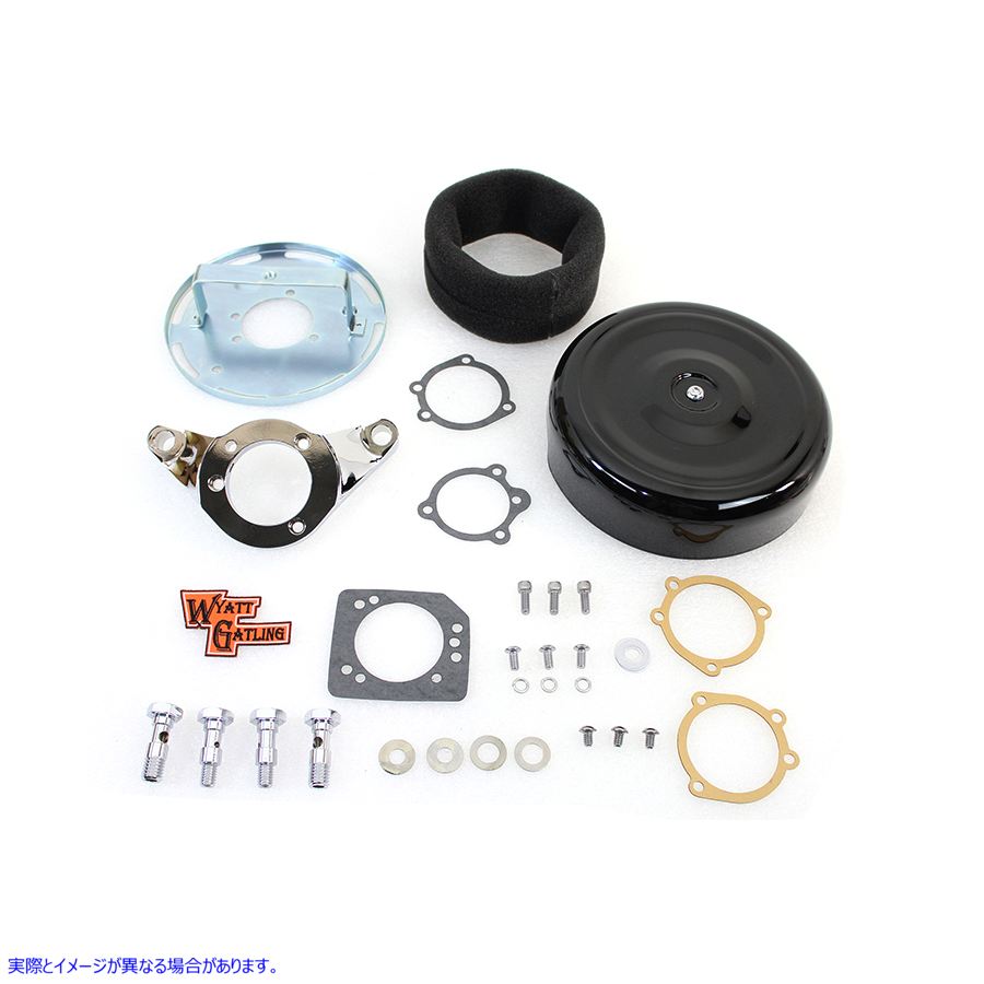 34-1660 8 インチ ラウンド エア クリーナー アセンブリ ブラック 取寄せ Vツイン 8 inch Round Air Cleaner Assembly Black (検