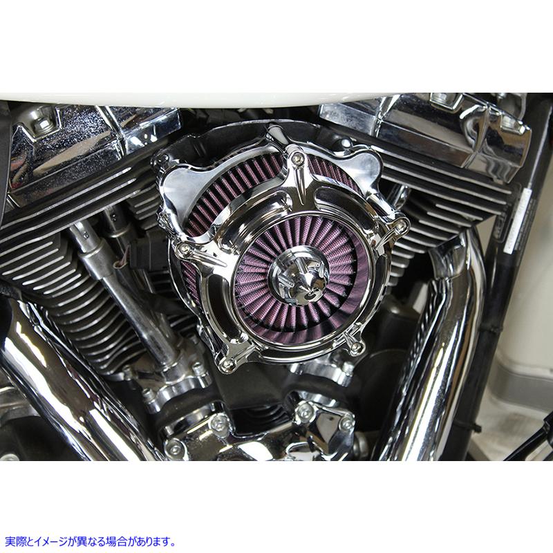 34-1672 露出フィルター エアクリーナー キット クローム 取寄せ Vツイン Exposed Filter Air Cleaner Kit Chrome (検索用／