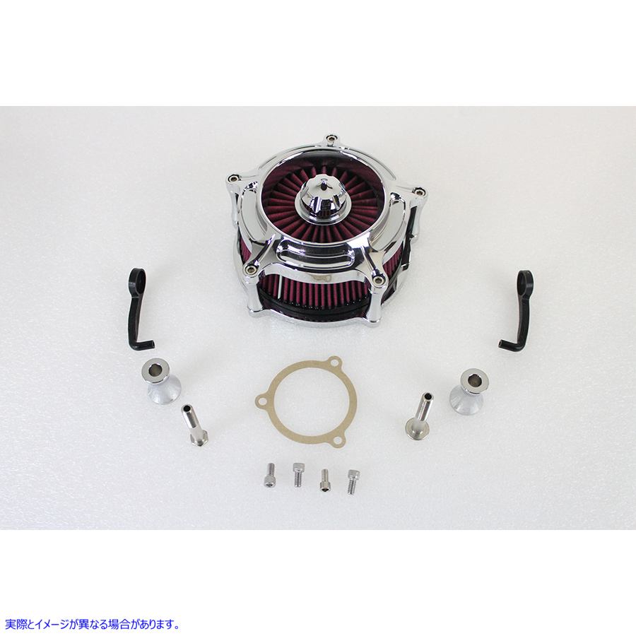 34-1712 クロームエクスポーズドフィルターエアクリーナーキット 取寄せ Vツイン Chrome Exposed Filter Air Cleaner Kit (検索