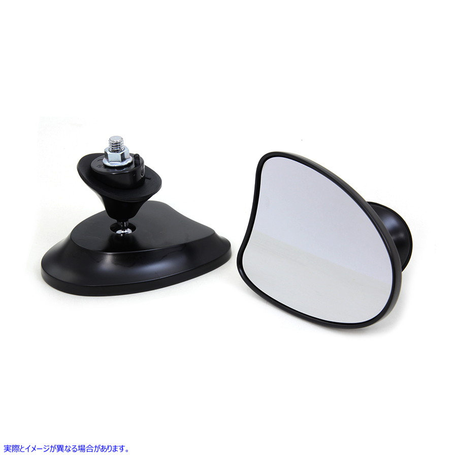 34-1737 ミニフェアリングミラーセット ブラック 取寄せ Vツイン Mini Fairing Mirror Set Black (検索用／56000076