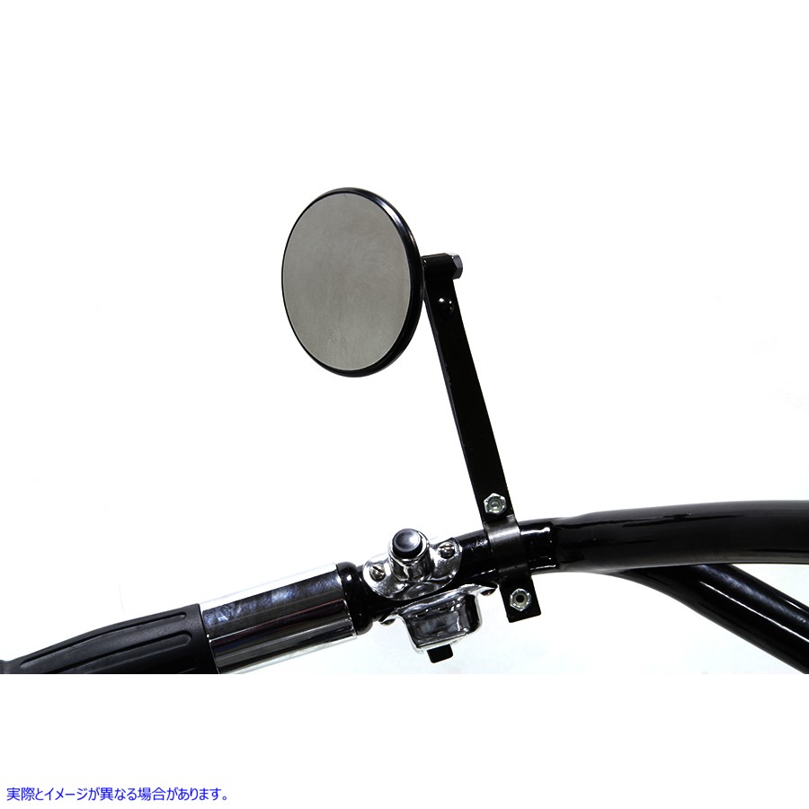 34-1831 3インチブラックフェイスミラーキット 取寄せ Vツイン 3 inch Black Face Mirror Kit (検索用／