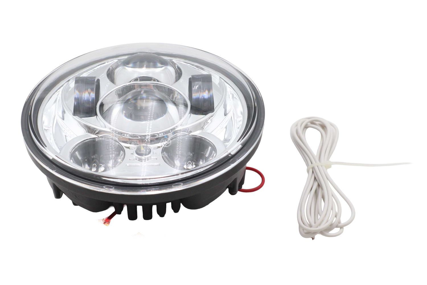 34-8485 取寄せ Vツイン 5-3/4 inch Daylight Projector LED Headlamp Chrome (検索用／67700145A)
