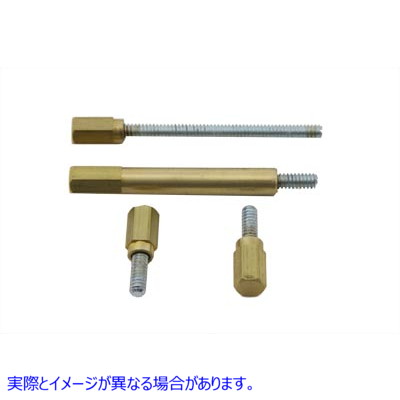 35-0025 キャブレター フロート ボウル スクリュー キット 真鍮仕上げ 取寄せ Vツイン Carburetor Float Bowl Screw Kit Brass F