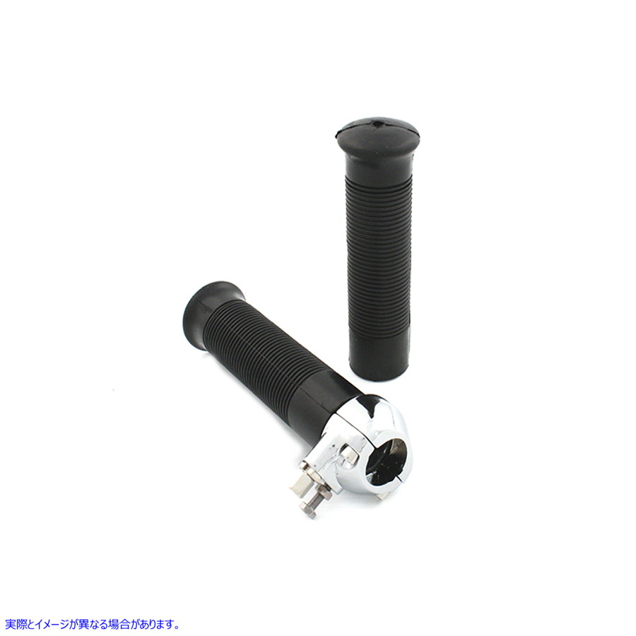 35-0071 ハンドルバー スロットル アセンブリ クローム 取寄せ Vツイン 1 inch Twist Grip Assembly Chrome (検索用／
