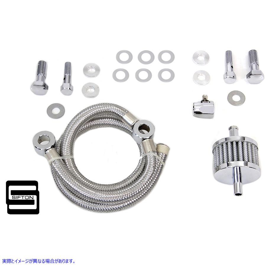 35-0123 シフトン エアクリーナー ブリーザーキット 取寄せ Vツイン Sifton Air Cleaner Breather Kit (検索用／