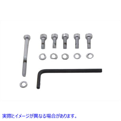 35-0206 Keihin キャブレター クローム アレンスクリューキット 取寄せ Vツイン Keihin Carburetor Chrome Allen Screw Kit (検