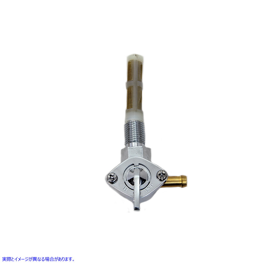 35-0396 クロームペットコック 90°コンセント付き 取寄せ Vツイン Chrome Petcock with 90ｰ Outlet (検索用／
