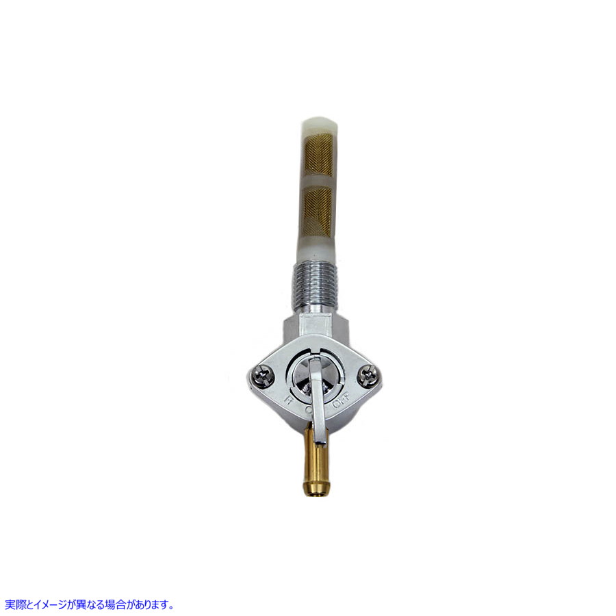 35-0397 ストレートコンセント付きクロームペットコック 取寄せ Vツイン Chrome Petcock with Straight Outlet (検索用／