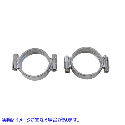 35-0406 クロームインテークマニホールドクランプセット 取寄せ Vツイン Chrome Intake Manifold Clamp Set (検索用／27063-57