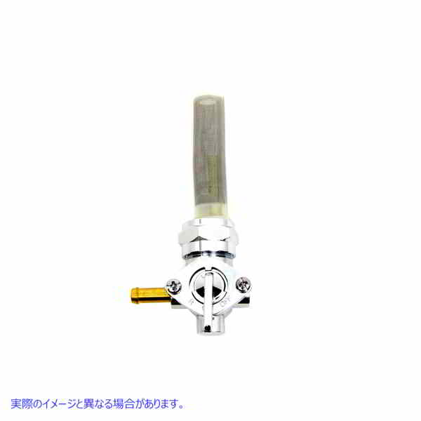 35-0498 クローム ペットコック ナット付き 90° 左出口 取寄せ Vツイン Chrome Petcock with Nut and 90ｰ Left Outlet (検索用