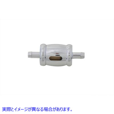 35-0544 ビレット燃料フィルター クローム Billet Fuel Filter Chrome 取寄せ Vツイン (検索用／-