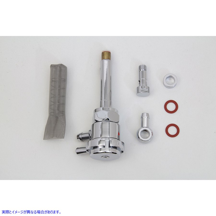 35-0673 Sifton クロム ペットコック ノッチ (アングル フィッティング付き) 取寄せ Vツイン Sifton Chrome Petcock Notch with