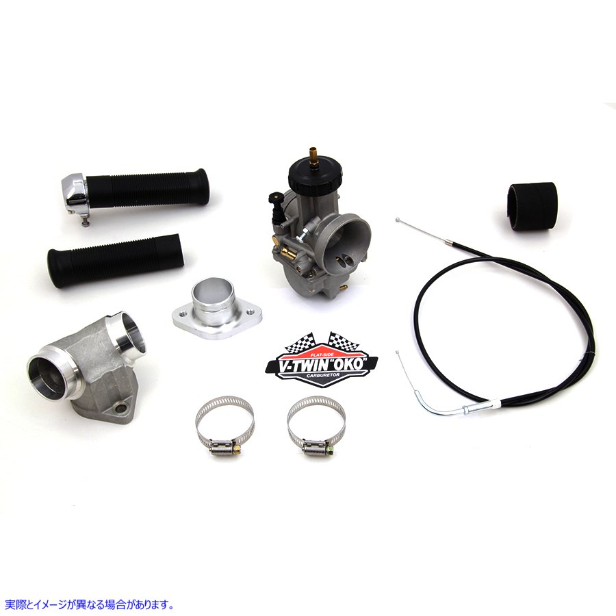 35-0696 38mm OKO フラットスライド キャブレター キット 取寄せ Vツイン 38mm OKO Flatslide Carburetor Kit (検索用／