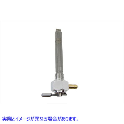 35-9091 Pingel メトリック六角ペットコック左スピゴット、ナットなしポリッシュ 取寄せ Vツイン Pingel Metric Hex Petcock Lef
